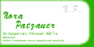nora patzauer business card